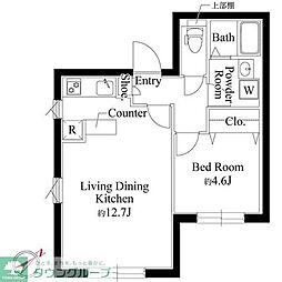 グランパセオ大岡山II 1LDKの間取図画像