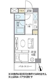 ブランシェ高輪 1Kの間取図画像