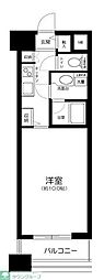 アヴァンティーク銀座2丁目 1Kの間取図画像