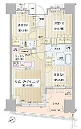 パークホームズ清澄白河 3LDKの間取図画像