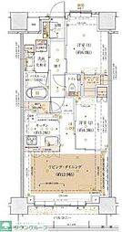 アトラス築地 2SLDKの間取図画像