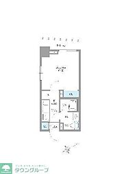 カスタリア銀座2 1Kの間取図画像