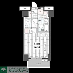 パークリュクス西新宿 1Kの間取図画像
