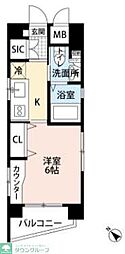 アクシア千駄ヶ谷 1Kの間取図画像