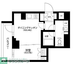 TAS田園調布レジデンス 1DKの間取図画像