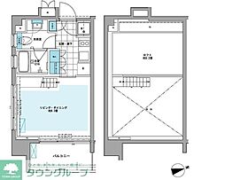 PRIMEURBANシバウラロフト 1Kの間取図画像