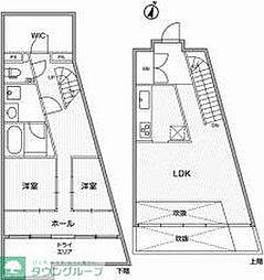 GRANDUOYOYOGI2 2LDKの間取図画像