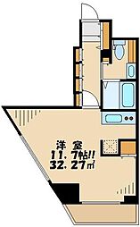 MFPRコート目黒南 ワンルームの間取図画像