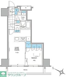 ルフォンプログレ北新宿 1LDKの間取図画像