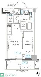 パークアクシス文京本郷 1DKの間取図画像
