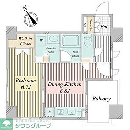 アクティ東仲通り 1DKの間取図画像