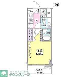 SIL西五反田 1Kの間取図画像