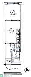 M-Residence 1DKの間取図画像