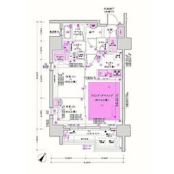 ディームス大井町 2LDKの間取図画像