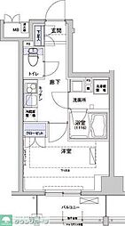 ハーモニーレジデンス住吉 1Kの間取図画像