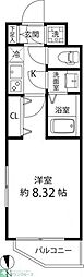 白金高輪レジデンス 1Kの間取図画像
