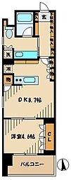 ニューシティアパートメンツ芝公園 1DKの間取図画像