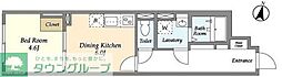 COMFORIA本駒込一丁目 1DKの間取図画像