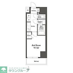 ラヴァンド大島 1Kの間取図画像