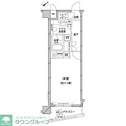 COMFORIA目黒八雲 ワンルームの間取図画像