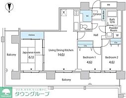 セルリアンホームズ勝どき 3LDKの間取図画像