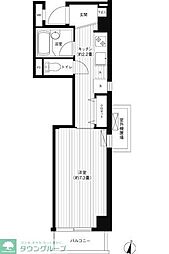 ほうれんそう 1Kの間取図画像