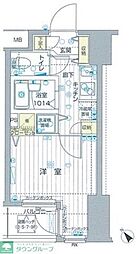 フォレシティ六本木 1Kの間取図画像