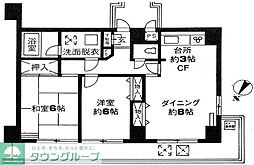 シャンボール小石川A 2LDKの間取図画像