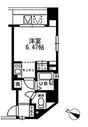 レジディア三越前 ワンルームの間取図画像