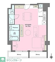 ホテル&レジデンス六本木 ワンルームの間取図画像