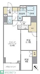 プランドール水天宮 2LDKの間取図画像