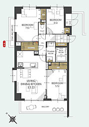 間取図画像 3LDK