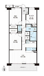 ソフィア東伏見 3LDKの間取図画像