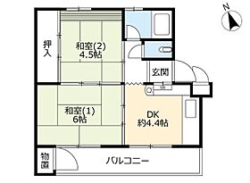 UR常盤平  ｜ 千葉県松戸市常盤平2丁目（賃貸マンション2DK・2階・38.64㎡） その2