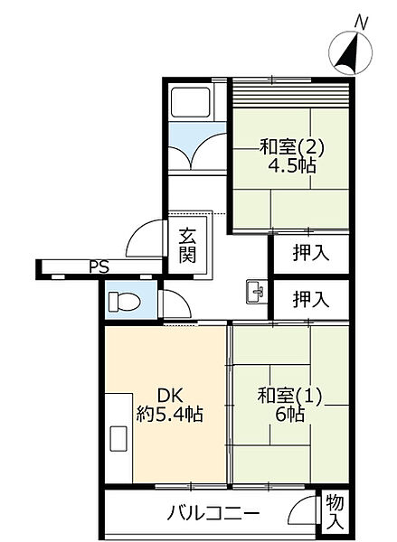 UR牧の原 ｜千葉県松戸市牧の原(賃貸マンション2DK・3階・43.52㎡)の写真 その2