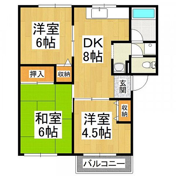 サンフル狭山 ｜大阪府大阪狭山市池尻北2丁目(賃貸アパート3DK・1階・50.36㎡)の写真 その6