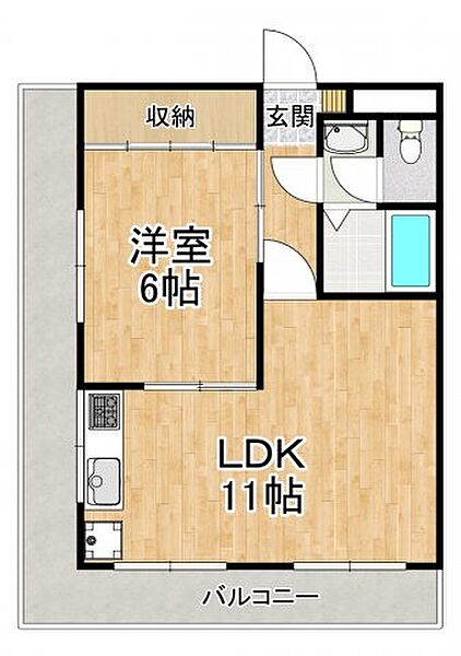 第2山内マンション ｜大阪府堺市中区深井清水町(賃貸マンション1LDK・3階・41.00㎡)の写真 その5