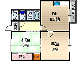 リブレ三光3  ｜ 大阪府茨木市稲葉町（賃貸アパート2LDK・2階・51.00㎡） その2