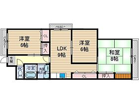 久我ハイツ  ｜ 大阪府茨木市紫明園（賃貸マンション3LDK・2階・60.00㎡） その2