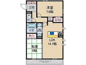 メゾンドォールサライ  ｜ 大阪府茨木市耳原１丁目（賃貸アパート2LDK・2階・64.50㎡） その2