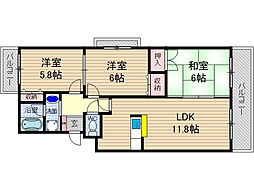 スペンドカームリー 3LDKの間取図画像
