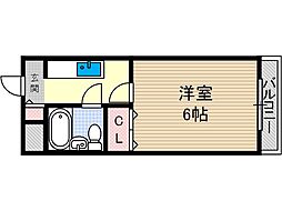 林泉第2ビル 1Kの間取図画像