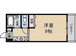 ローズビルウチダ 1Kの間取図画像