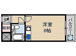 マンションひふみ ワンルームの間取図画像
