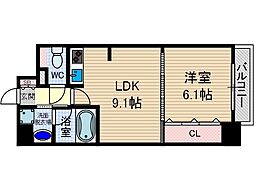 ソラージュ茨木 1LDKの間取図画像