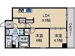 クオーレ茨木元町 8階/-