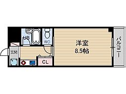 フレンズハイム光栄 1Kの間取図画像