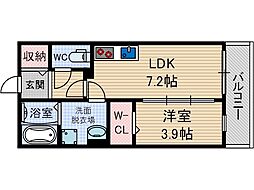 メゾンブラン 1DKの間取図画像