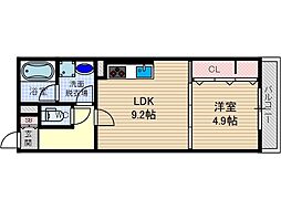 ツーブリッジ 1LDKの間取図画像