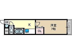 ヴィラ・サンク 1Kの間取図画像